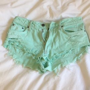 Carmar teal short shorts